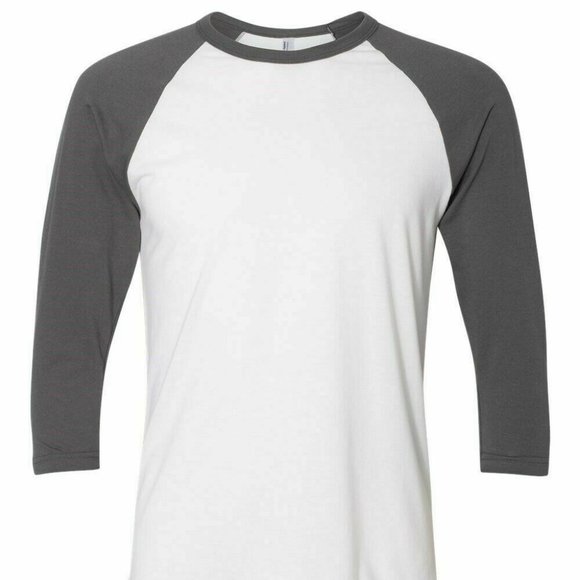 NWT AMERICAN APPAREL 50/50 RAGLAN 3/4 SLEEVE XS - Picture 1 of 10